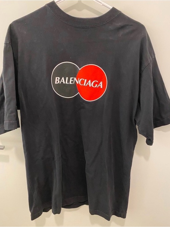 Balenciaga Mastercard Black Short-Sleeve Tee Shirt